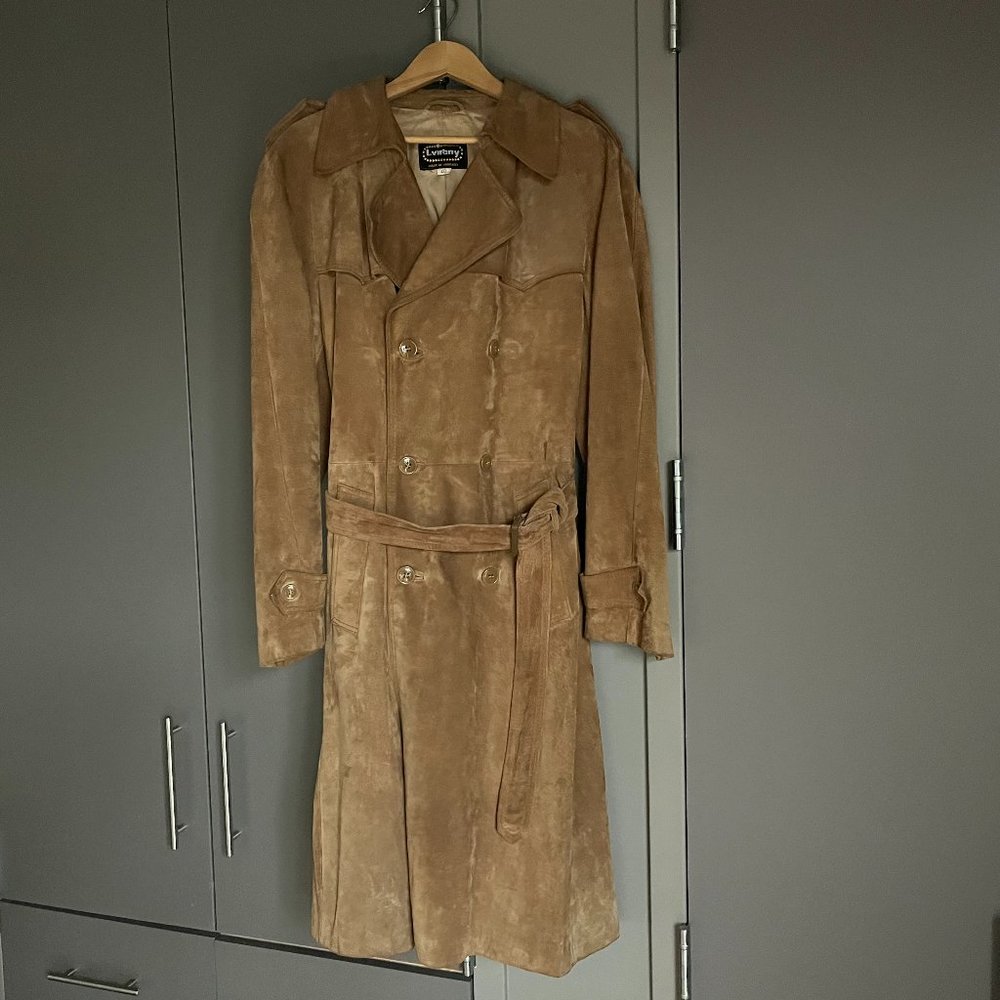 Suede Trench Coat, Vintage